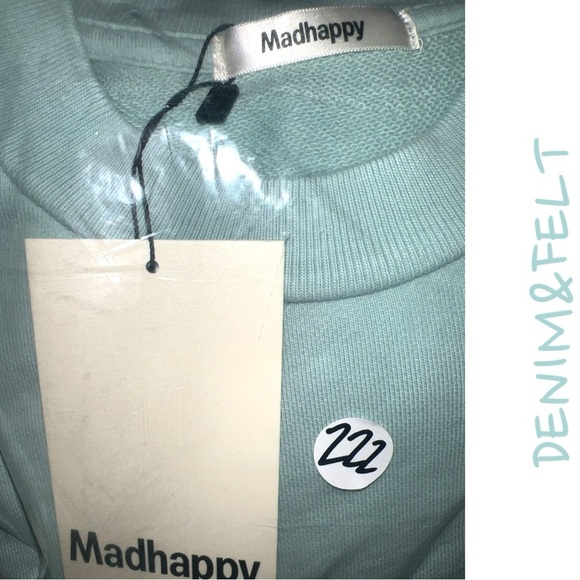 MADHAPPY ARTWORK PROGRAM CROP CREWNECK/PULLOVER/SWEATSHIRT | NEW/NWT!!😡😊 - Picture 5 of 5